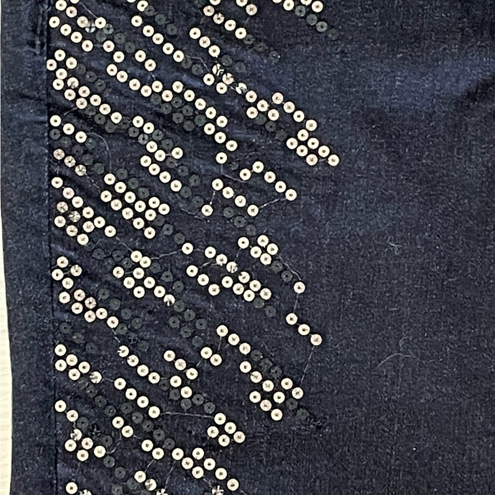 Miss Me Dark Wash Low Rise Sequin Super Skinny Jeans Size 29 - Picture 5 of 9